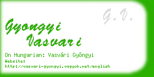 gyongyi vasvari business card