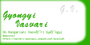 gyongyi vasvari business card